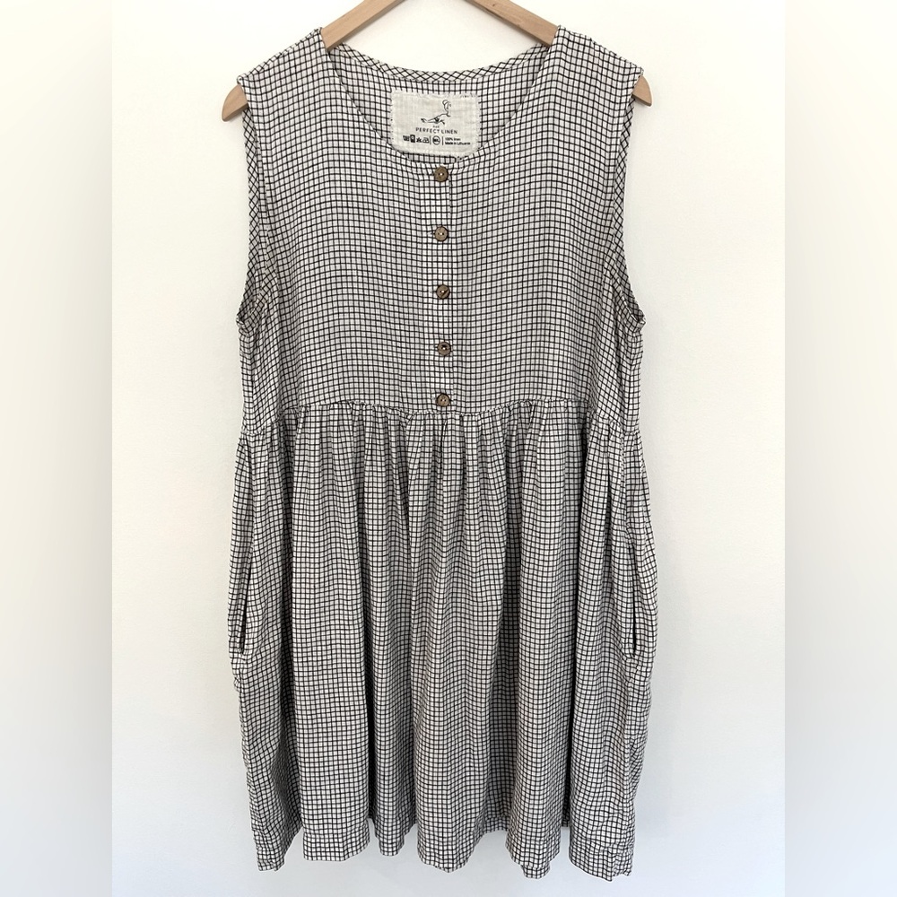 notPERFECTLINEN Sleeveless Mama Dress Midi Length - size M/L